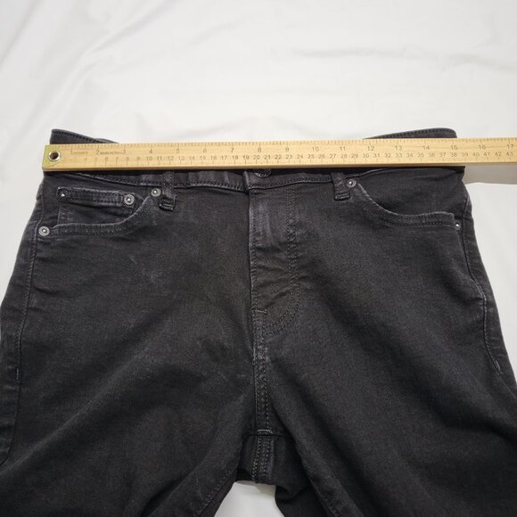 Express Mens Jeans 30 X 32 Slim Straight Stretch Denim Pants Black - Picture 11 of 15